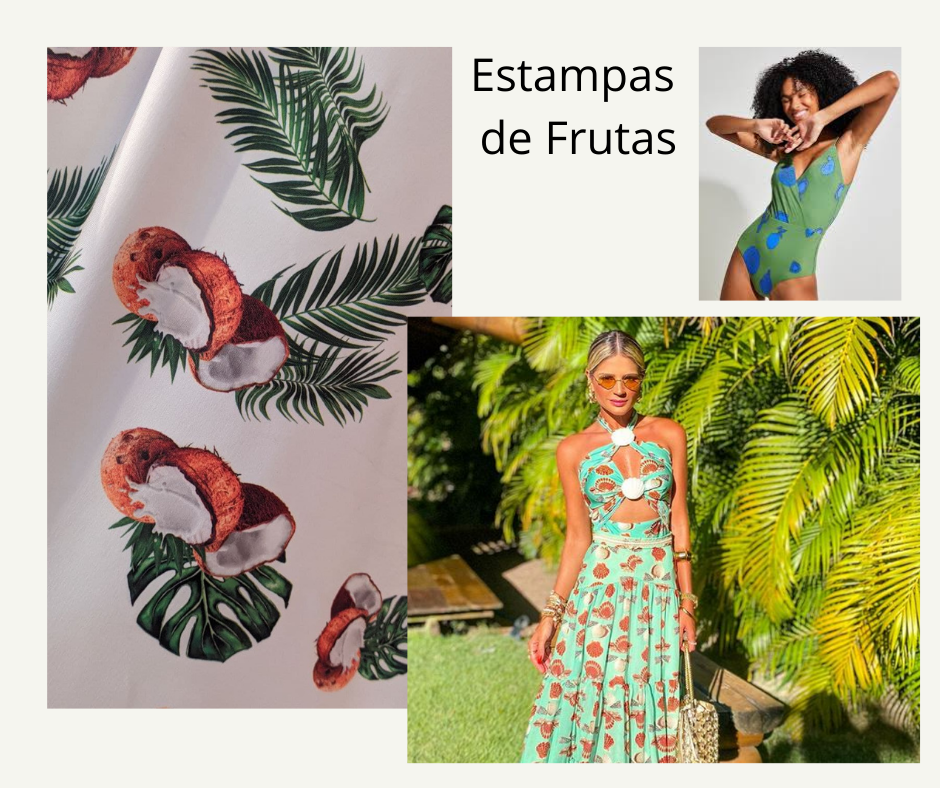 Loja Adamá Tecidos - Tendências de Estampas Para o Verão 22 - Estampas Frutas